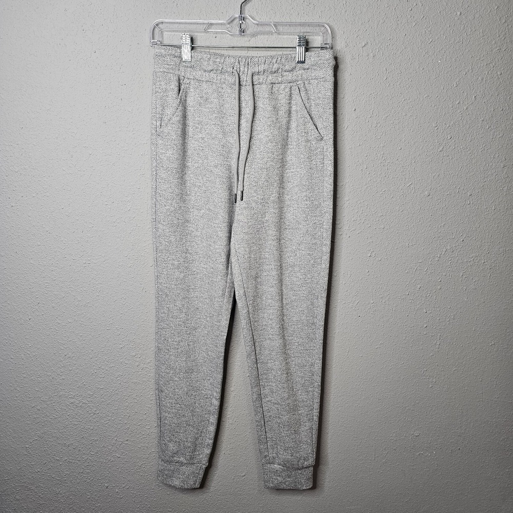 Kyodan Outdoor Gray Herringbone Joggers Womens XS Tapered Drawstring Sweatpants